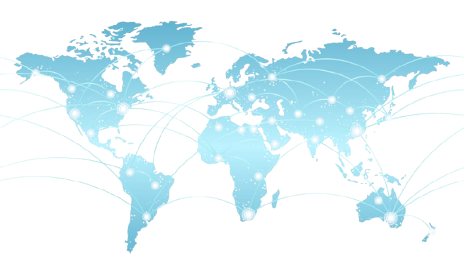 Global network diagram representing healthcare, fire, police, business, and parks & rec verticals